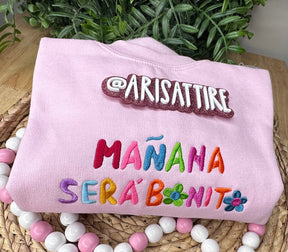 Mañana será bonito crew neck,Karolg,bichota, embroidery gifts for everyone