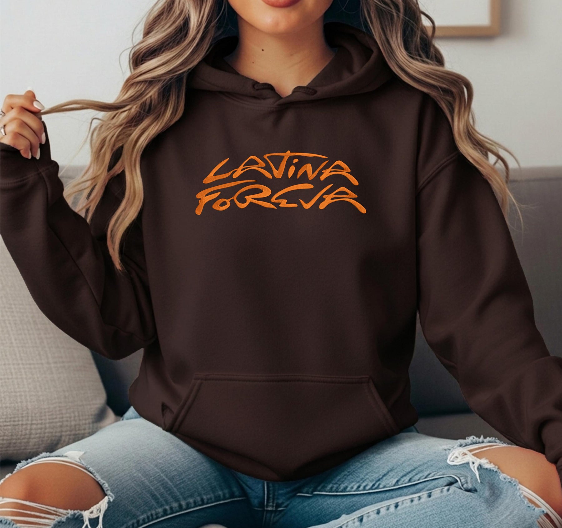 latina foreva embroidered hoodie, tropicoqueta hoodie, karol g, festival outfits,