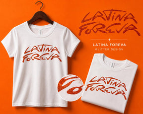 Latina Foreva Glitter Baby Tee| Tropicoqueta merch | Concert outfits| karol g merch| bella canvas crop top